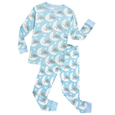 2-7 Year Boys Motorcycle Pajamas Set Kids Daily Pjs Long Sleeve Cotton Sleepwear 